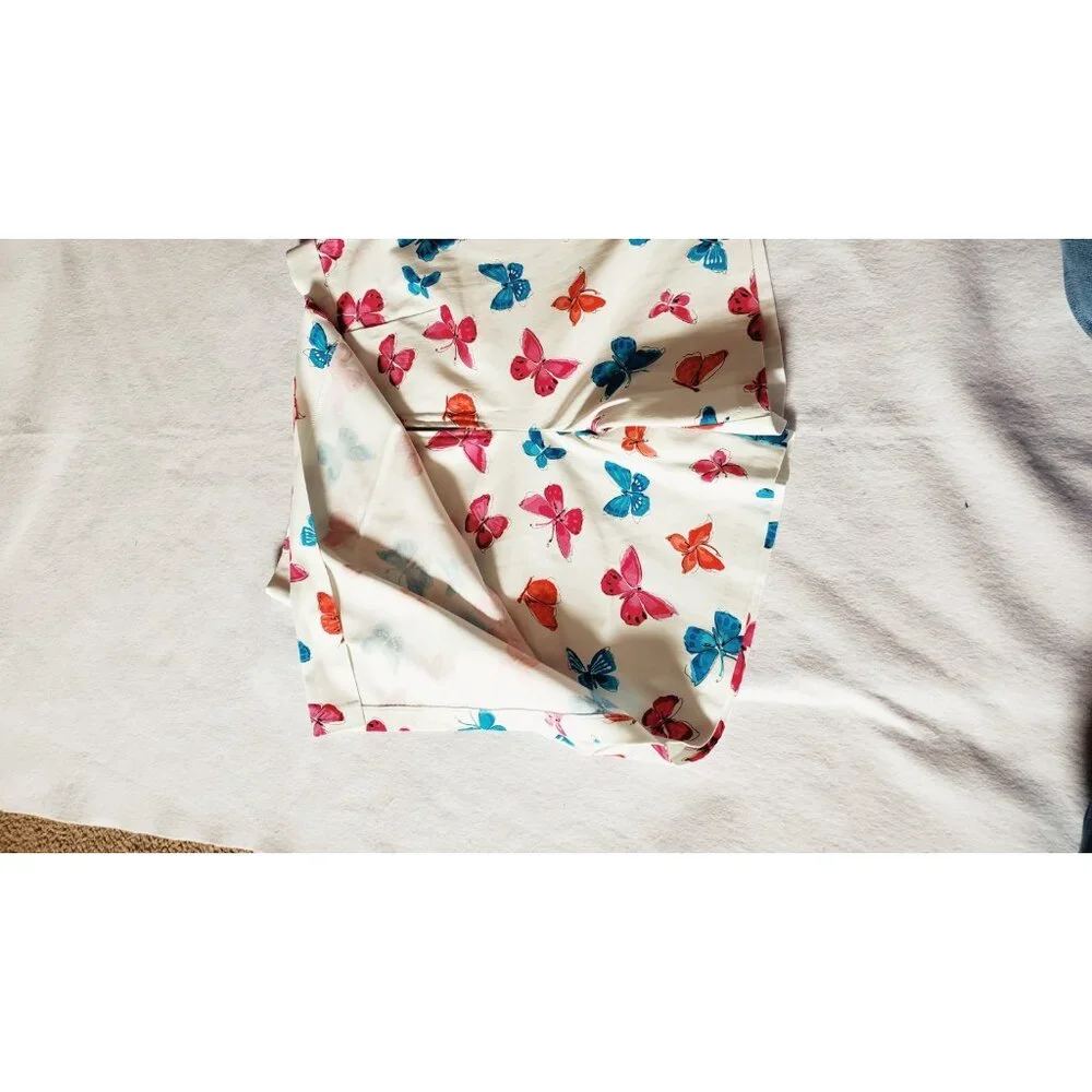 Briggs New York Skort Size 16 White Pink & Blue Butterflies Cotton Spandex - Picture 14 of 16